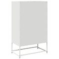 vidaXL Vysoká skrinka biela 68x39x111,5 oceľ