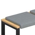 vidaXL Vankúš na lavičku 4 ks Látka Svetlosivá Hĺbka 35 cm