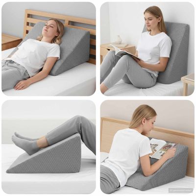 vidaXL Vankúš na nohy 60 x 50 x 30 cm Mäkký Pamäťová pena Sivá