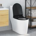 vidaXL WC sedadlo Nastaviteľná Čierny 50 x 36,5 x 5 cm Polypropylén