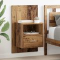 vidaXL Nočný stolík 2 ks Staré drevo 50 x 32.5 x 80cm Kompozitné drevo