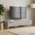 vidaXL TV skrinka Betónovo sivá 147 x 34,5 x 30 cm Kompozitné drevo