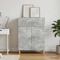 vidaXL Servírovacia skriňa Betónovo sivá 66 x 34,5 x 90 cm