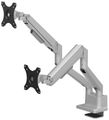 Neomounts DS70-250SL2 Neomounts NEXT Slim Desk Mount, double display (topfix clamp/grommet), silver Držák, VESA, stolní, pro 2 ploché/zakrivené monitory, úhloprícka 17–32", náklon 90°, otácení 180°, rotace 360°, nosnost 18kg, str