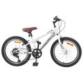 vidaXL Horský Bicykel 24 Palcov 6-Rýchlosť pre 8-12 rokov Biela