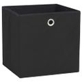 vidaXL Úložné boxy 10 ks, netkaná textília 28x28x28 cm, čierne