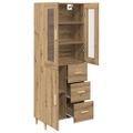 vidaXL Highboard Remeselný dub 34,5 x 34 x 180 cm Kompozitné drevo