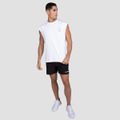 Tielko Discipline White - GymBeam, veľkosť XL, 89.7% cotton 10.3% elastane