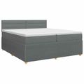 vidaXL Posteľ boxspring s matracom Tmavosivá 200 x 200 cm Látka
