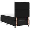 vidaXL Posteľ s pružinovým rámom s matracmi Čierna 100 x 200 cm látka