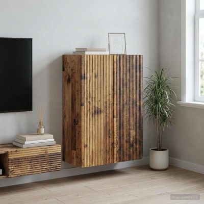 vidaXL Nástenná skrinka 66 x 34,5 x 90 cm Kompozitné drevo Staré drevo