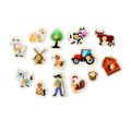 2Kids Toys Drevené puzzle Farma 14 dielikov