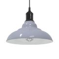 VidaXL Závesná lampa výškovo nastaviteľná E27 lesk šedá Ø 31 cm kov
