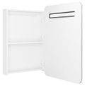 vidaXL LED kúpeľňová zrkadlová skrinka žiarivá biela 60x11x80 cm