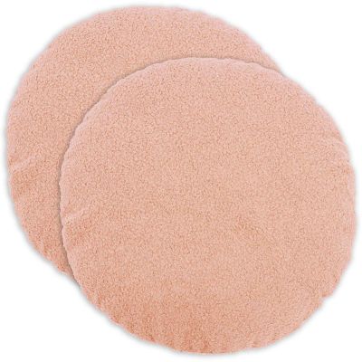 vidaXL Poťah na podložku 2 pcs HEERLEN Ružová Ø 50 cm Bouclé