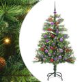 vidaXL Umelý vianočný stromček 150 LED Teplá biela PVC a kov Zelená