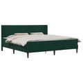 vidaXL Rám postele s matracom Tmavozelená 200 x 200 cm Zamat