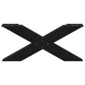 vidaXL Nohy konferenčného stolíka v tvare X, 2 ks, čierne, 70 x (30-31) cm, oceľové