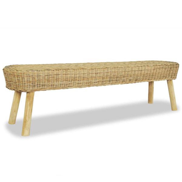 vidaXL Lavička do haly, 160x35x45 cm, prírodná farba, ratanová