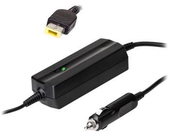 TRX Akyga napájací adaptér do auta 20V/4,5A/90W Square yellow Slim Tip pre notebooky IBM/Lenovo - Napájací autoadaptér pre notebooky IBM, Lenovo, 20V, 4,5A, 90W, Square yellow Slim Tip