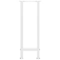 vidaXL Nohy konzolového stolíka, biele, 2 ks, 38 x (72-73) cm, oceľové