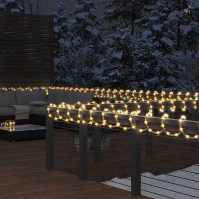 vidaXL Svetelná reťaz s 240 LED diódami teplá biela 10 m PVC