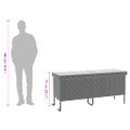vidaXL záhradný úložný box s kolieskami Béžová 160x55x75 cm Poly ratan