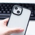 Saténové matné puzdro pre iPhone 15 Plus 6,7" čierne