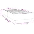 vidaXL Posteľný rám s boxspringom Modrá 80x200cm Látka