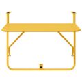 vidaXL Závesný balkónový stôl Horčicová 60 x 39 x 65 cm Oceľ