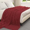 vidaXL Prikrývky na hodenie 6 ks Bordeaux červená 270 x 240 cm Flís