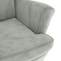 vidaXL Kreslo wingback s podnožkou bledosivé zamatové