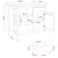 vidaXL Kuchynský ostrovný set 2 ks PANAMA Medový vosk 112 x 77 x 90 cm