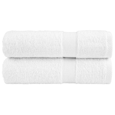 vidaXL Prémiové osušky SOLUND 2 ks biele 100x150 cm 600 g/m2