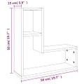 vidaXL Nástenné police 2 ks sivé sonoma 50x15x50 cm spracované drevo
