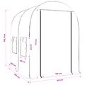 vidaXL Skleník s rámom 160 x 200 x 192,5 cm PVC Priehľadná