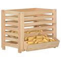 vidaXL Box na zemiaky 60x40x50 cm masívne borovicové drevo