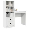 vidaXL Stôl Biela 115,5 x 40 x 127 cm 2 ks