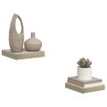 vidaXL Plávajúce nástenné police 2 ks, dubové 23x23,5x3,8 cm, MDF