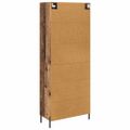 vidaXL Highboard Staré drevo 69,5 x 34 x 180 cm Kompozitné drevo