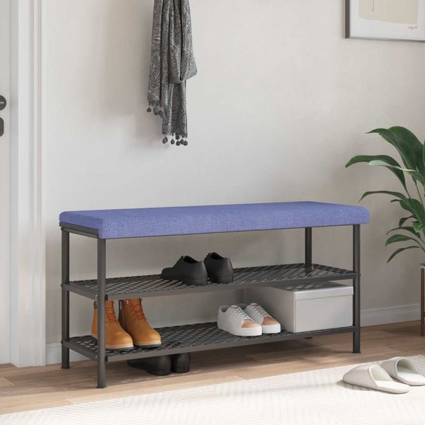 vidaXL Vankúš na lavičku Látka Modrá džínovina Hĺbka 35 cm