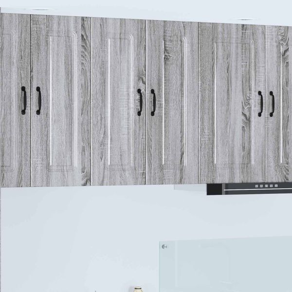 vidaXL Dvierka na umývačku Kalmar Sivý Sonoma 60 x 31 x 80 cm