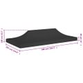 vidaXL Strecha na párty stan 6x3 m, čierna 270 g/m²