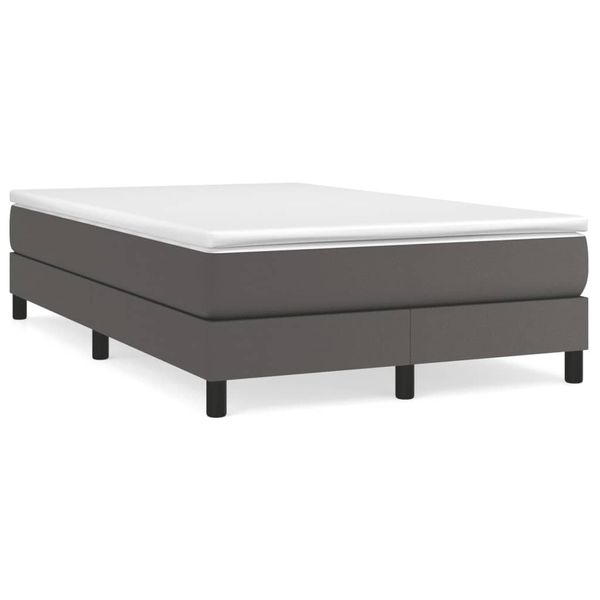 vidaXL Boxspring posteľ s matracom sivá 120x190 cm umelá koža