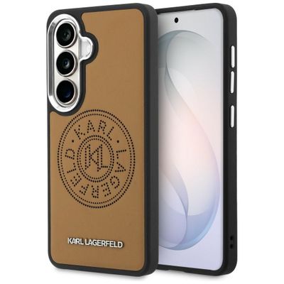 Puzdro Karl Lagerfeld perforované KL MagSafe pre Samsung Galaxy S26 Plus hnedá