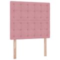 vidaXL Postel s úložným prostorem a matrací Ružová 90 x 190 cm Zamat