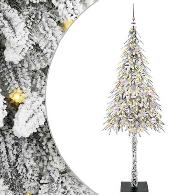 vidaXL Vianočný stromček s 150 LED-i Biela 150 cm PE a oceľ