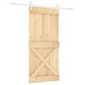 vidaXL Posuvné dvere 95 x 210 cm Masívne borovicové drevo (neupravené)