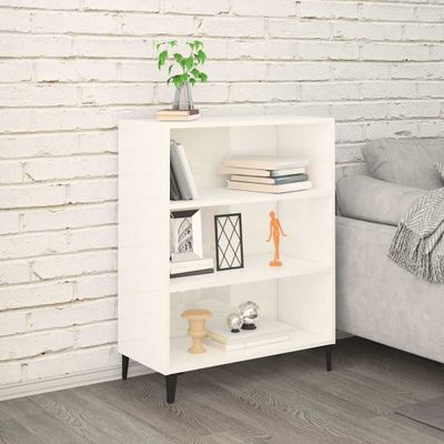 vidaXL Komoda lesklá biela 69,5x32,5x90 cm spracované drevo