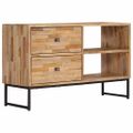vidaXL TV stolík z recyklovaného teakového dreva 90x30x55 cm